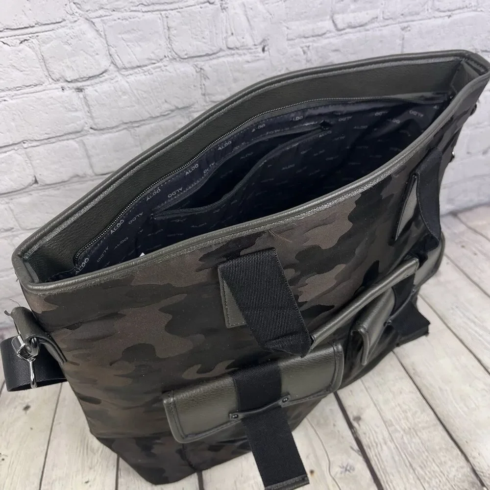Aldo Messenger Tote Bag Camouflage Black Green Tactical Military Shoulder Strap
